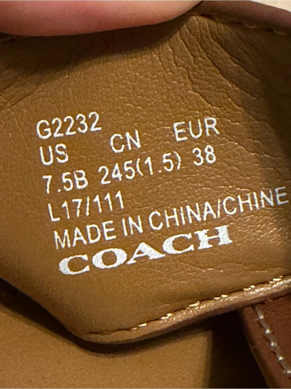 Coach Tan Leather Espadrille Wedge Sandals Size 7.5